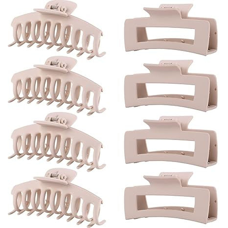 Matte Large Claw Hair Clips Set Thick and Fine Hair