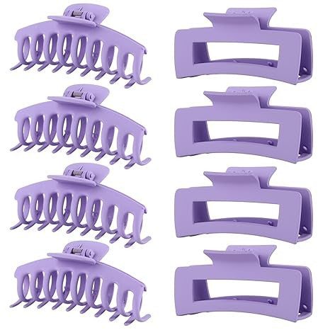 Matte Large Claw Hair Clips Set Thick and Fine Hair
