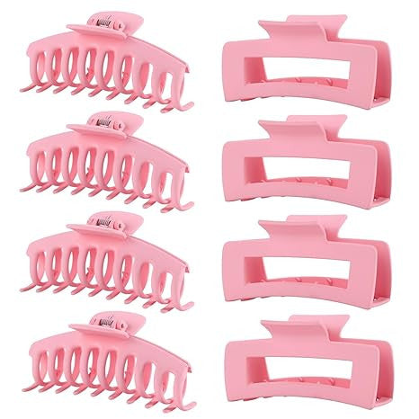 Matte Large Claw Hair Clips Set Thick and Fine Hair