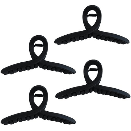 Crisscross Matte Acrylic Large Hair Claw Clips Multi-Color Set