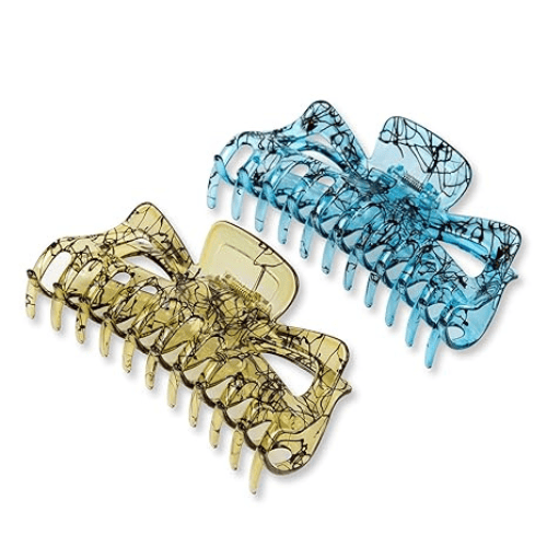 Transparent Marble Pattern Large Hair Claw Clips Multi-Set