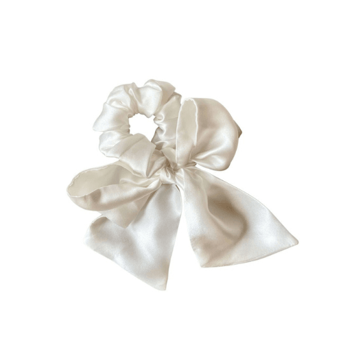 Long Ribbon Satin Scrunchies Elegant Multi-Color Hair Ties for Women