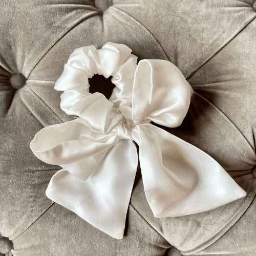 Long Ribbon Satin Scrunchies Elegant Multi-Color Hair Ties for Women