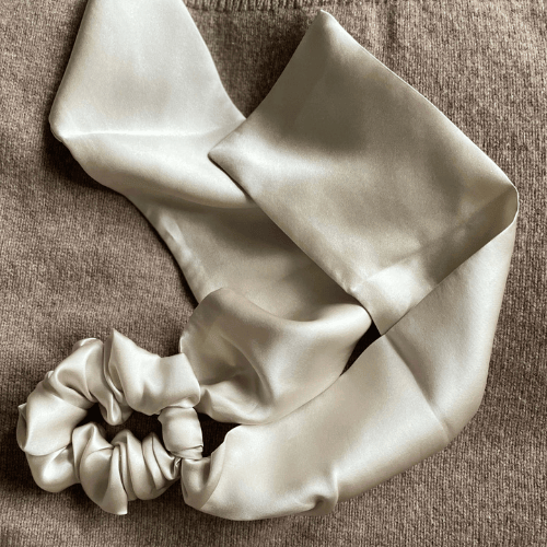 Long Ribbon Satin Scrunchies Elegant Multi-Color Hair Ties for Women